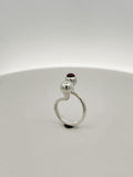 Cherry Ring / 925 Sterling Silver + Garnet image 0