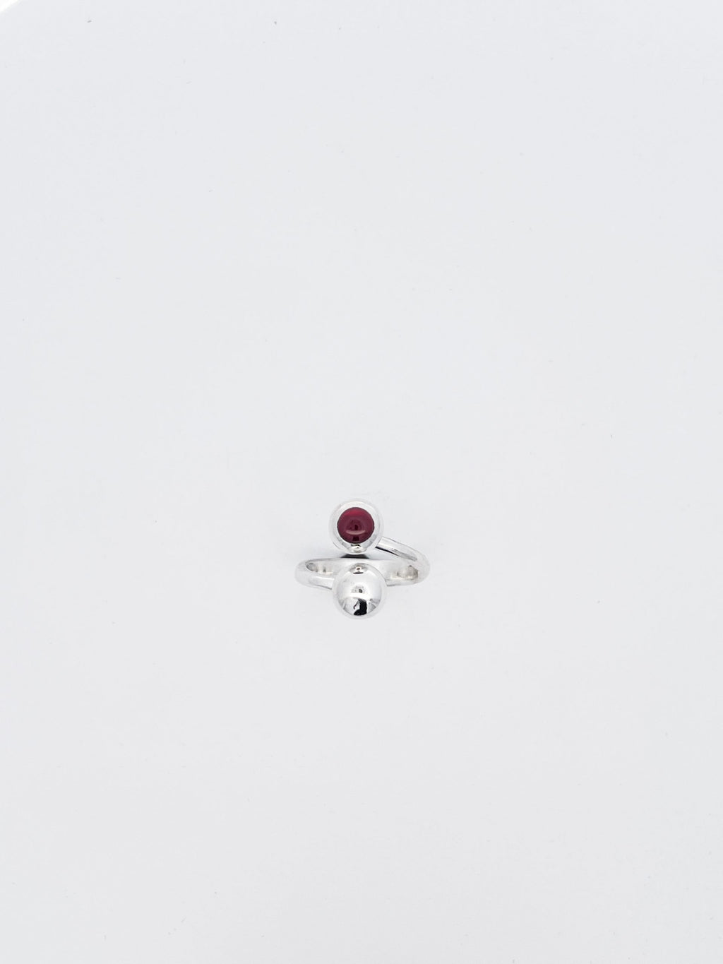 Cherry Ring / 925 Sterling Silver + Garnet image 1