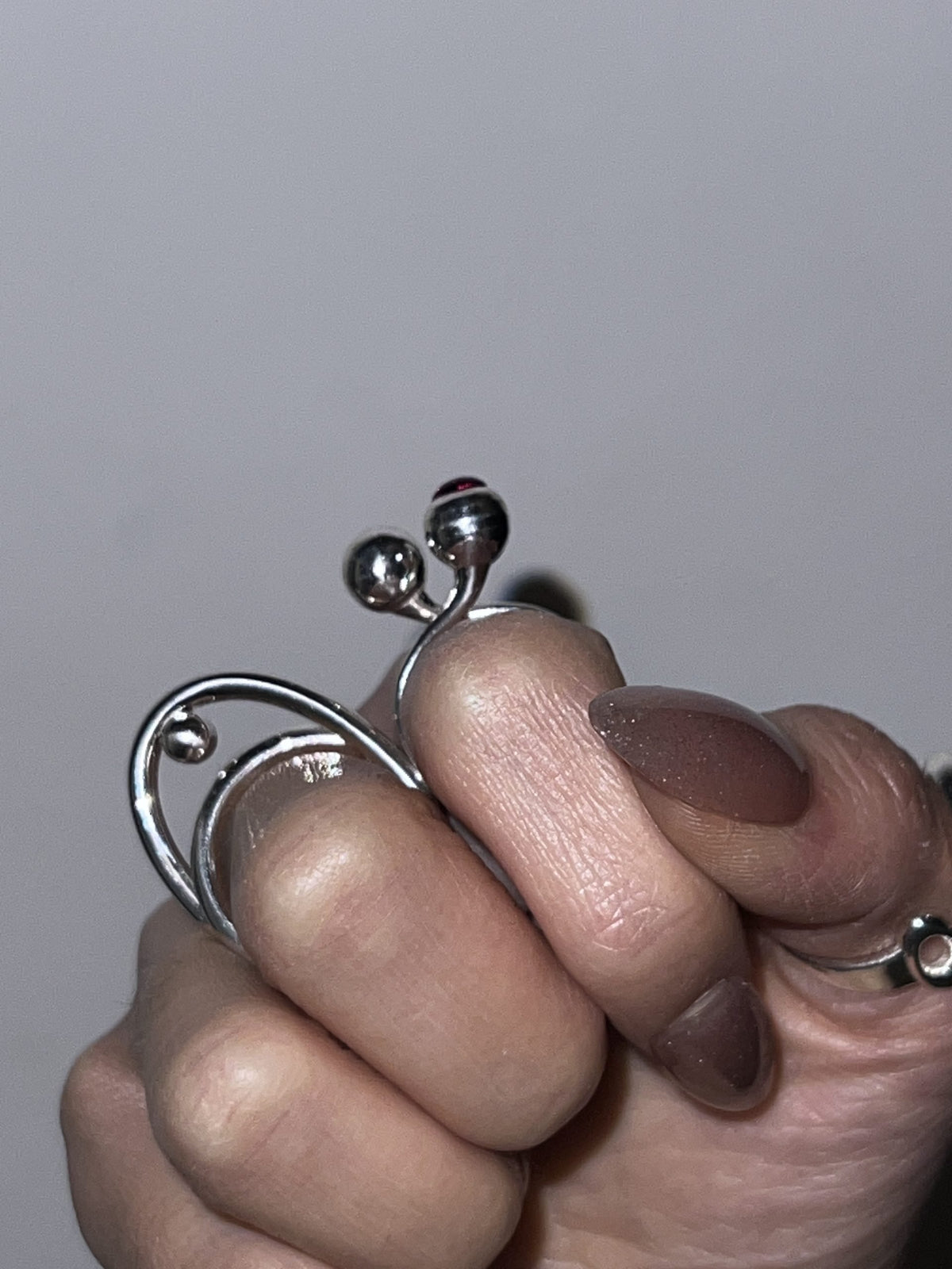 Cherry Ring / 925 Sterling Silver + Garnet image 3